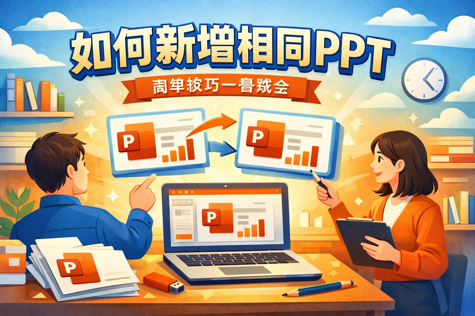 如何新增相同ppt