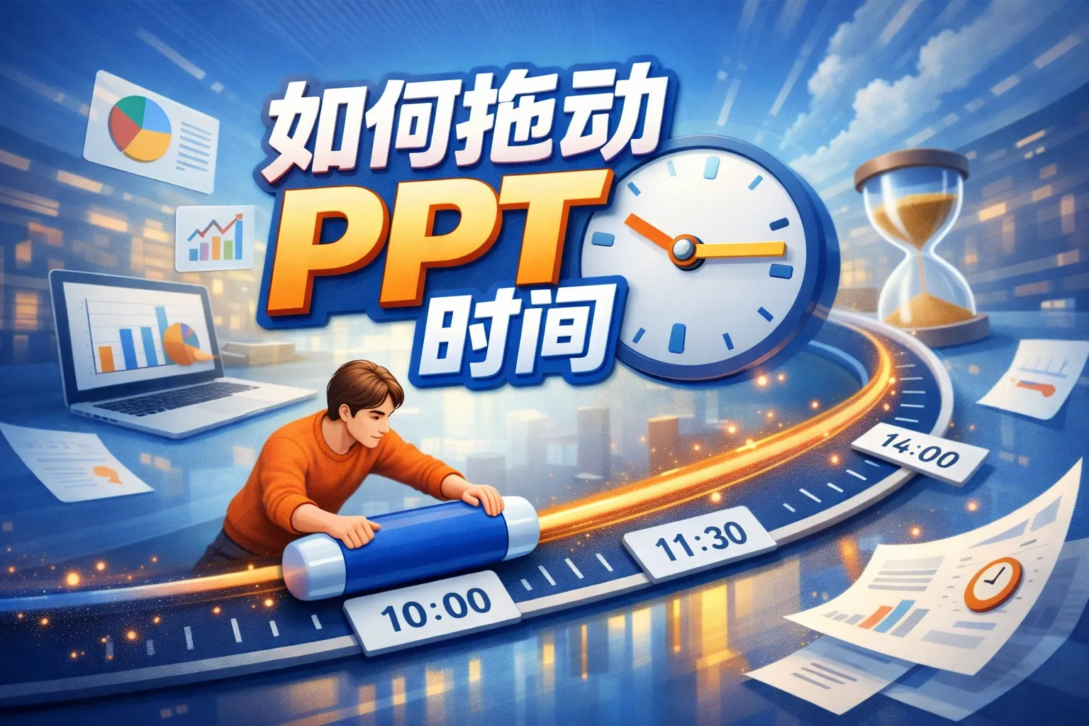 如何拖动 ppt 时间
