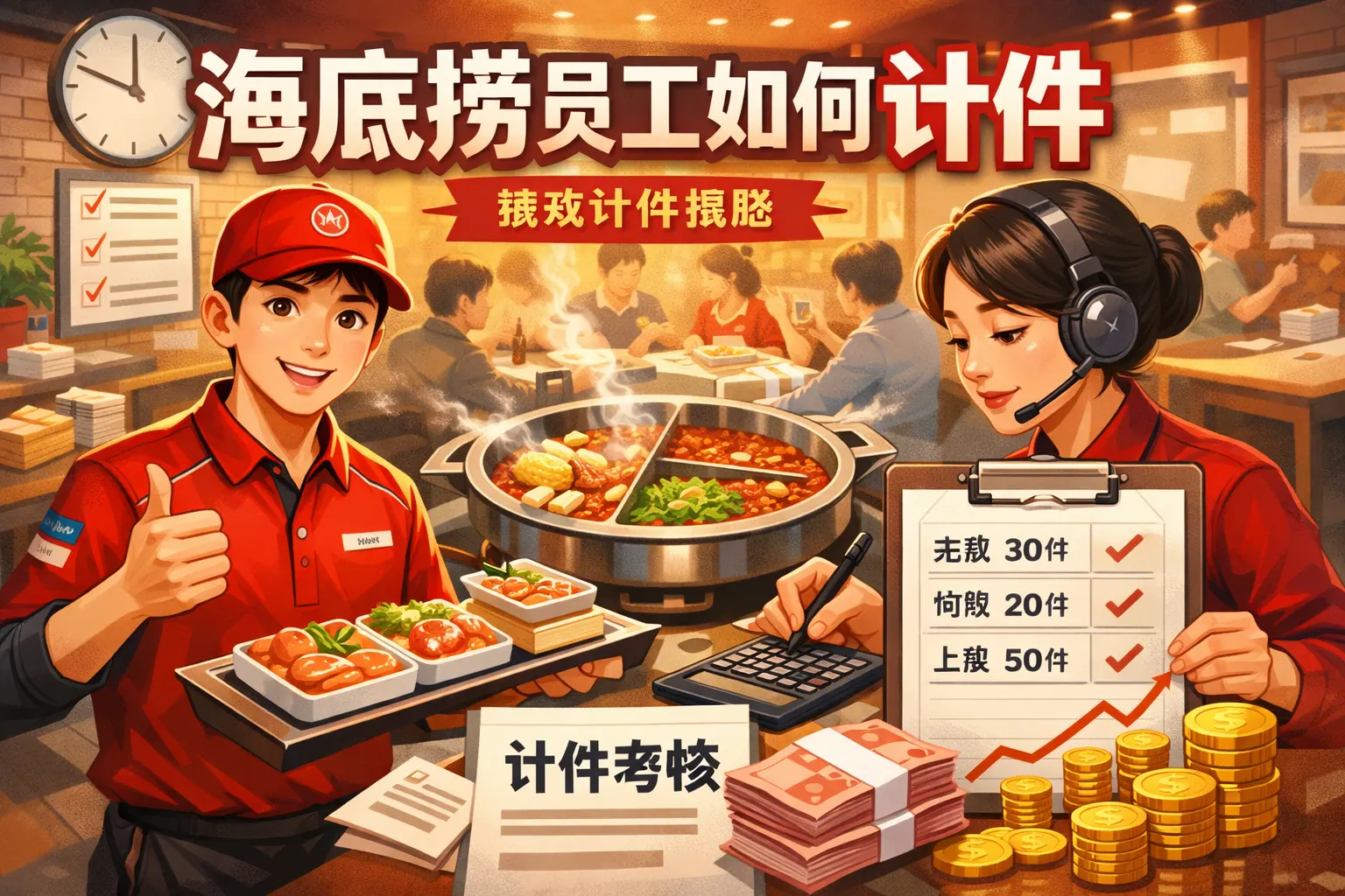 海底捞员工如何计件