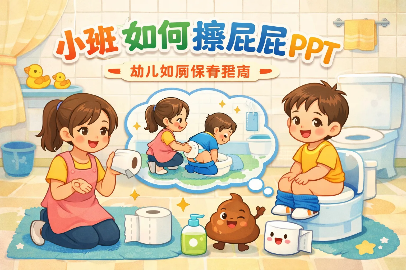 小班如何擦屁股ppt