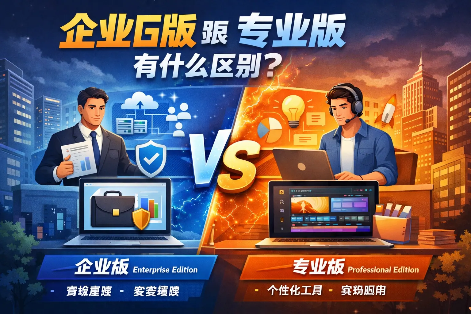 企业g版跟专业版有什么区别