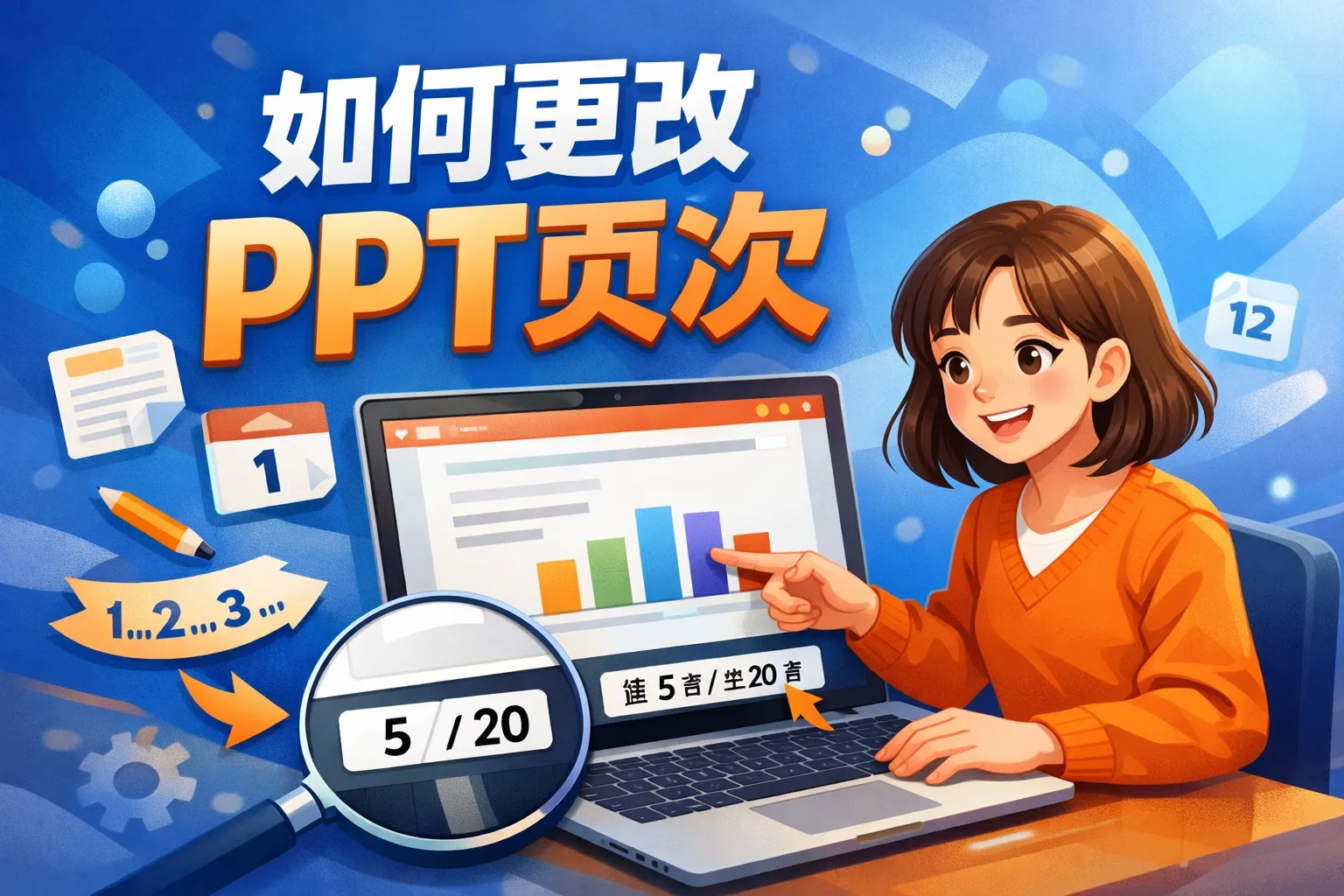 如何更改ppt页次