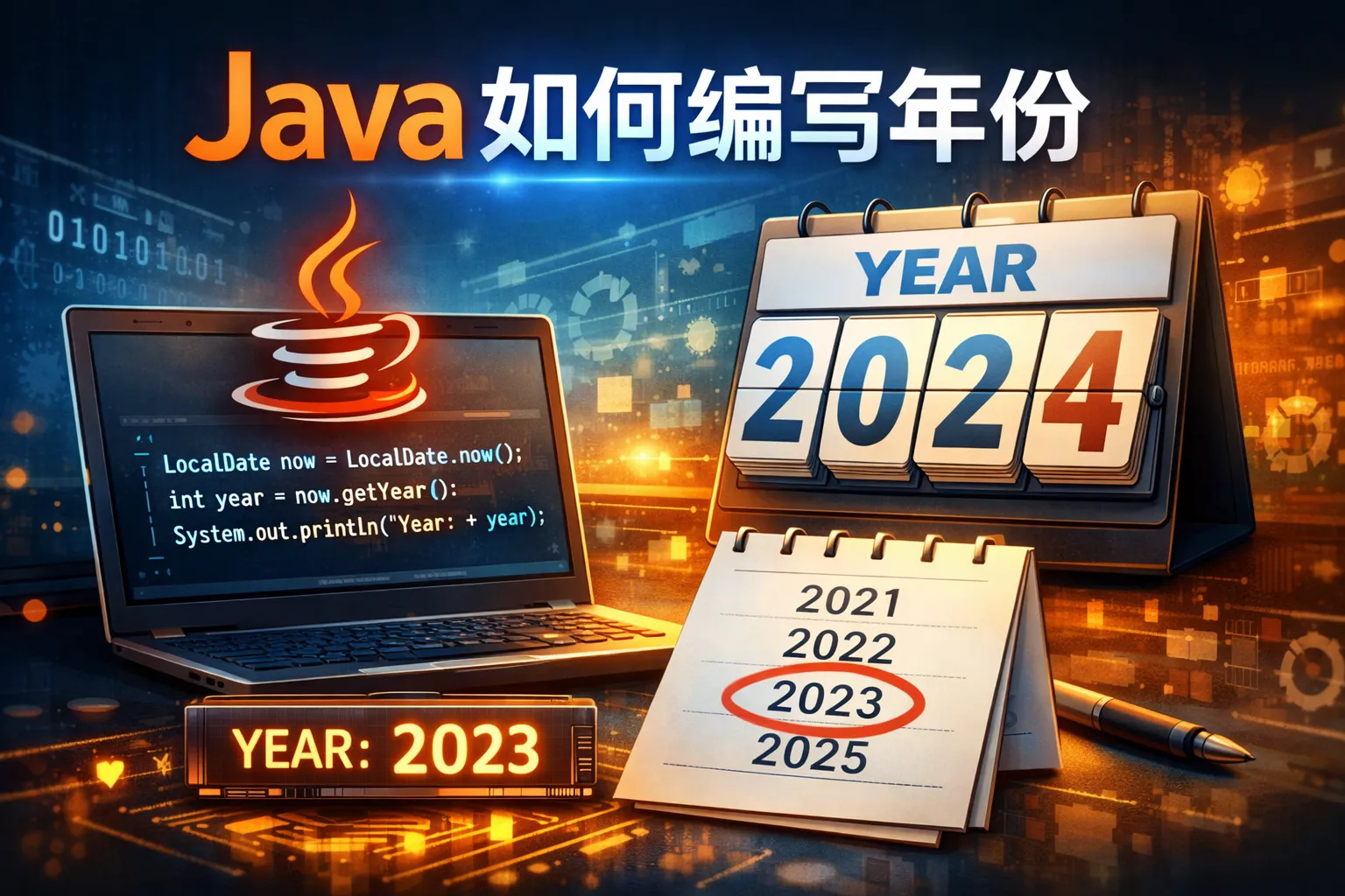 java如何编写年份