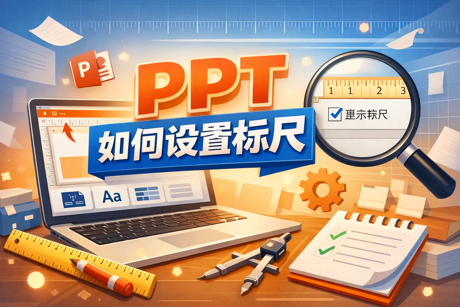 ppt如何设置标尺