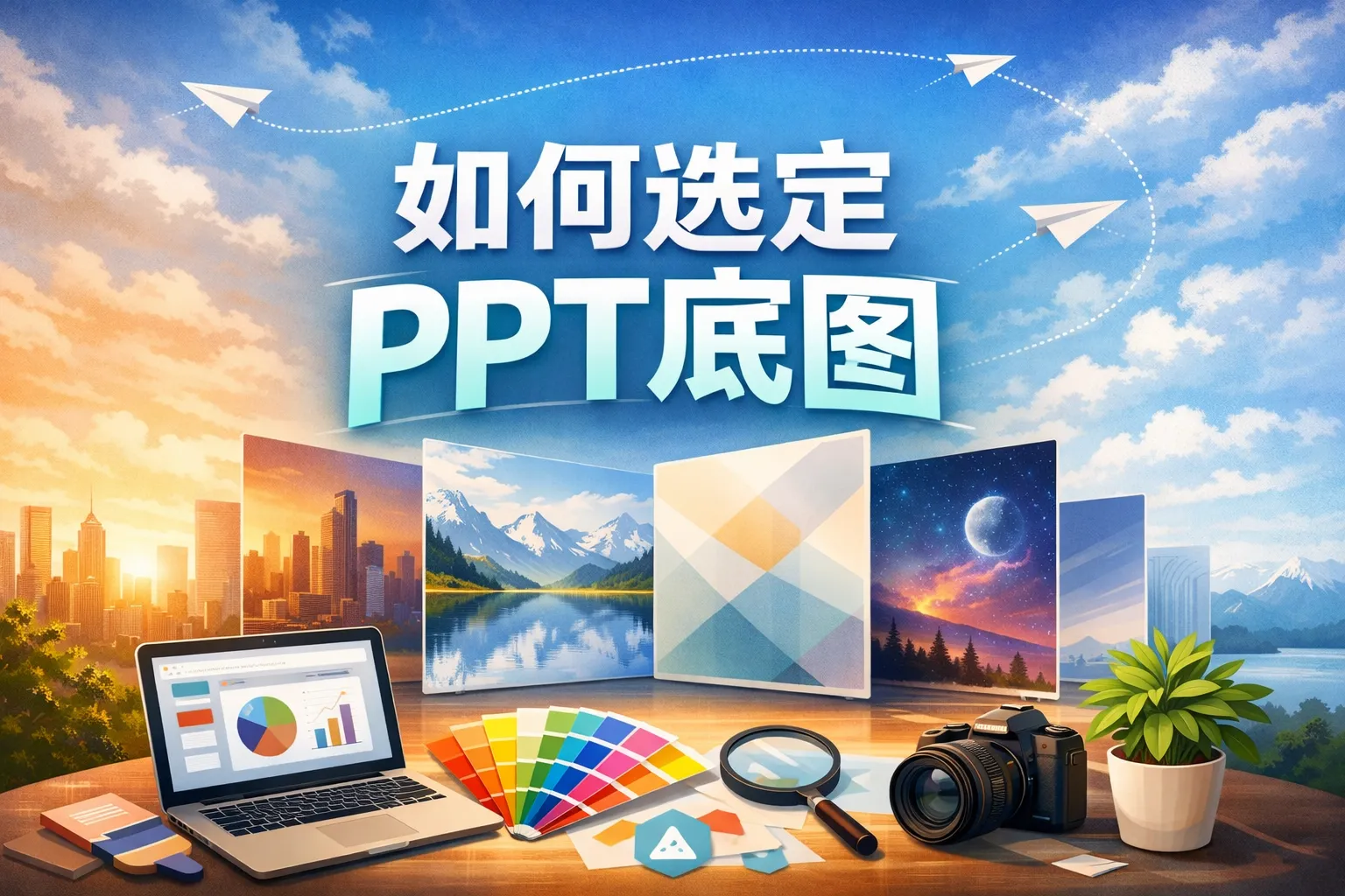如何选定PPT底图