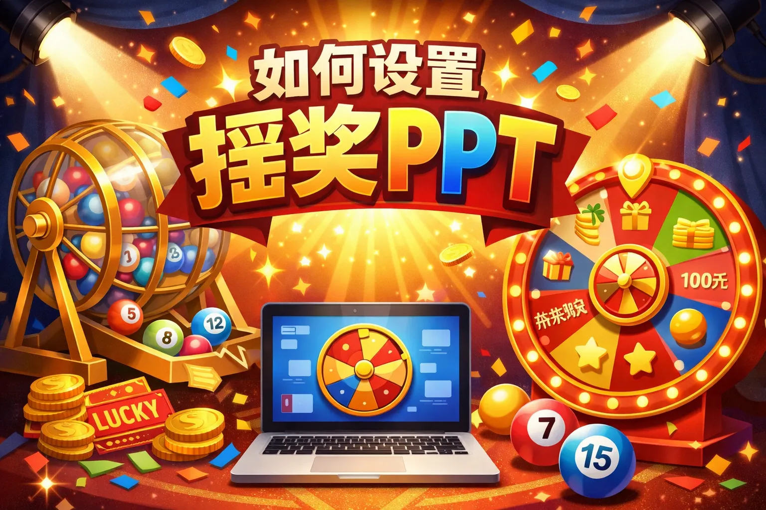 如何设置摇奖ppt
