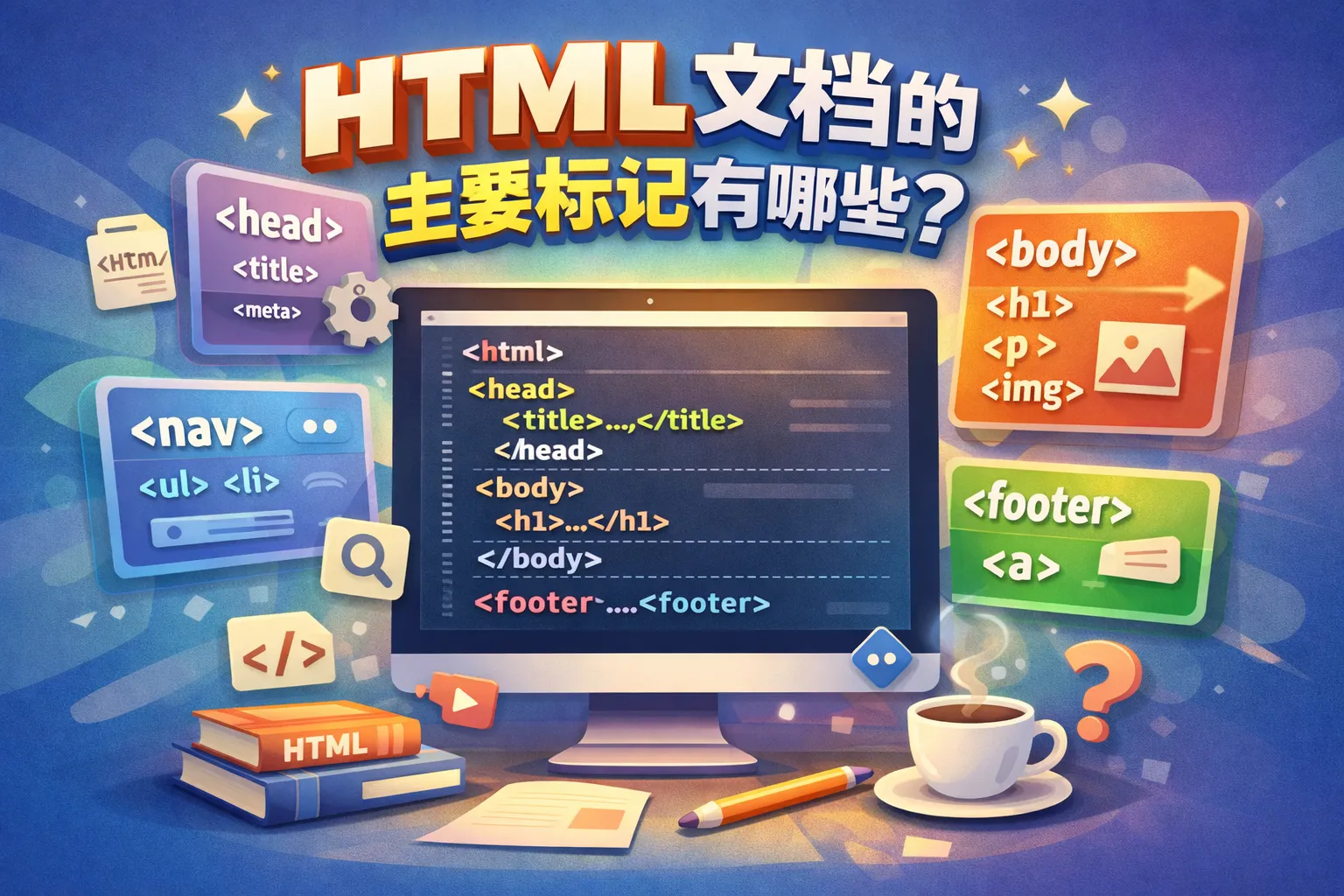 html文档的主要标记有哪些