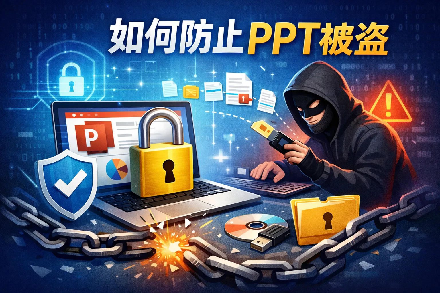 如何防止ppt被盗