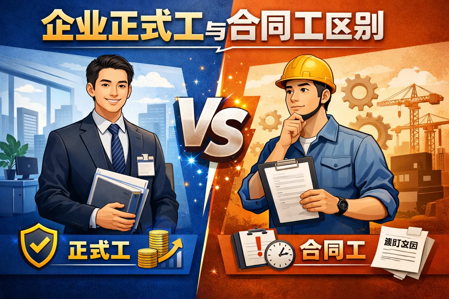 企业正式工与合同工区别