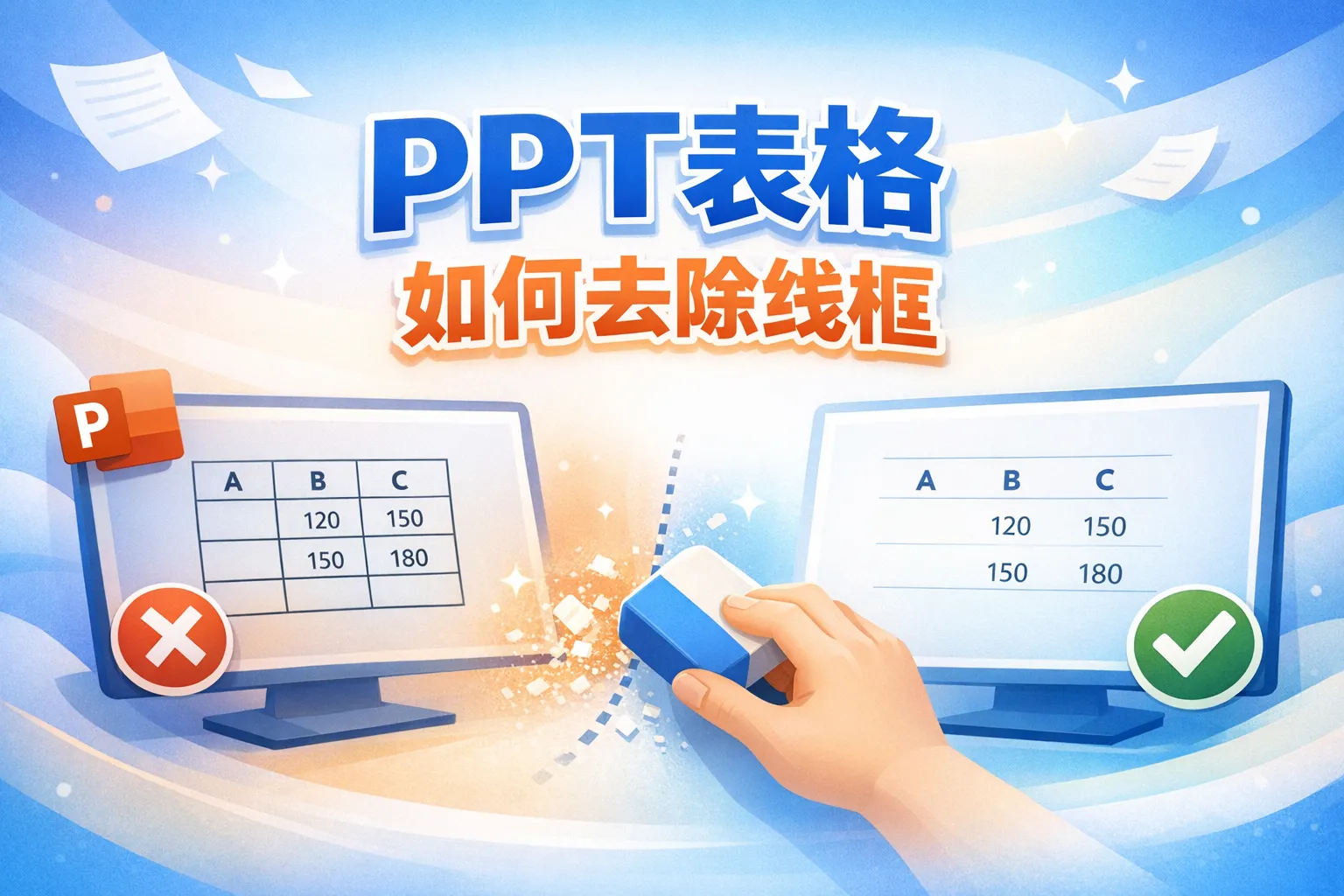 ppt表格如何去除线框