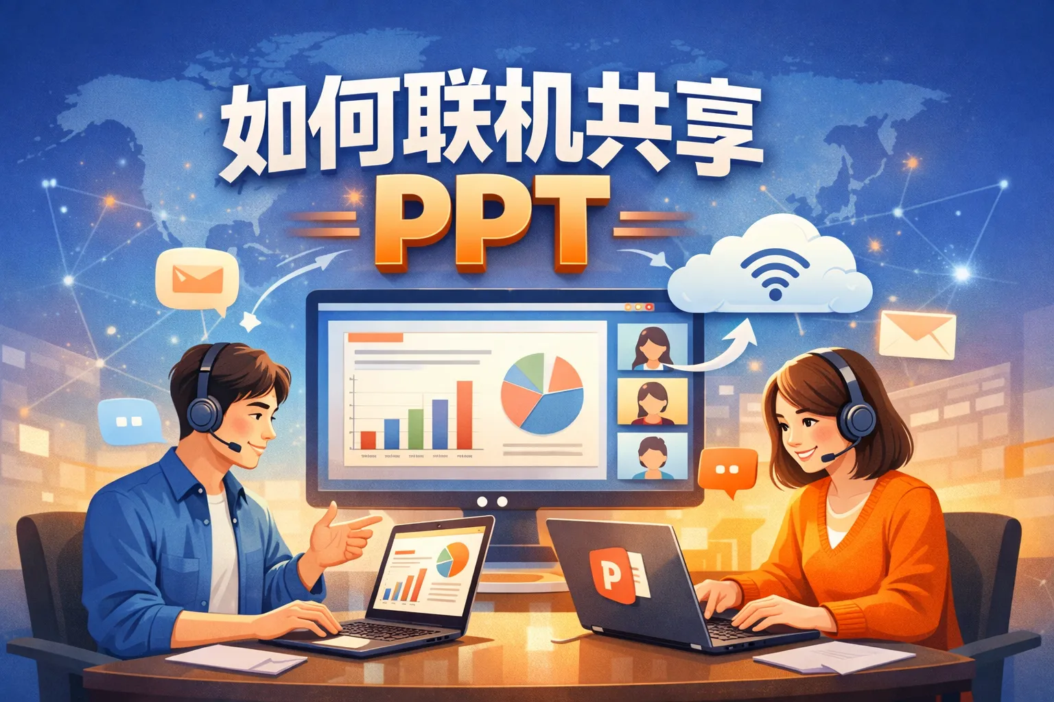 如何联机共享ppt