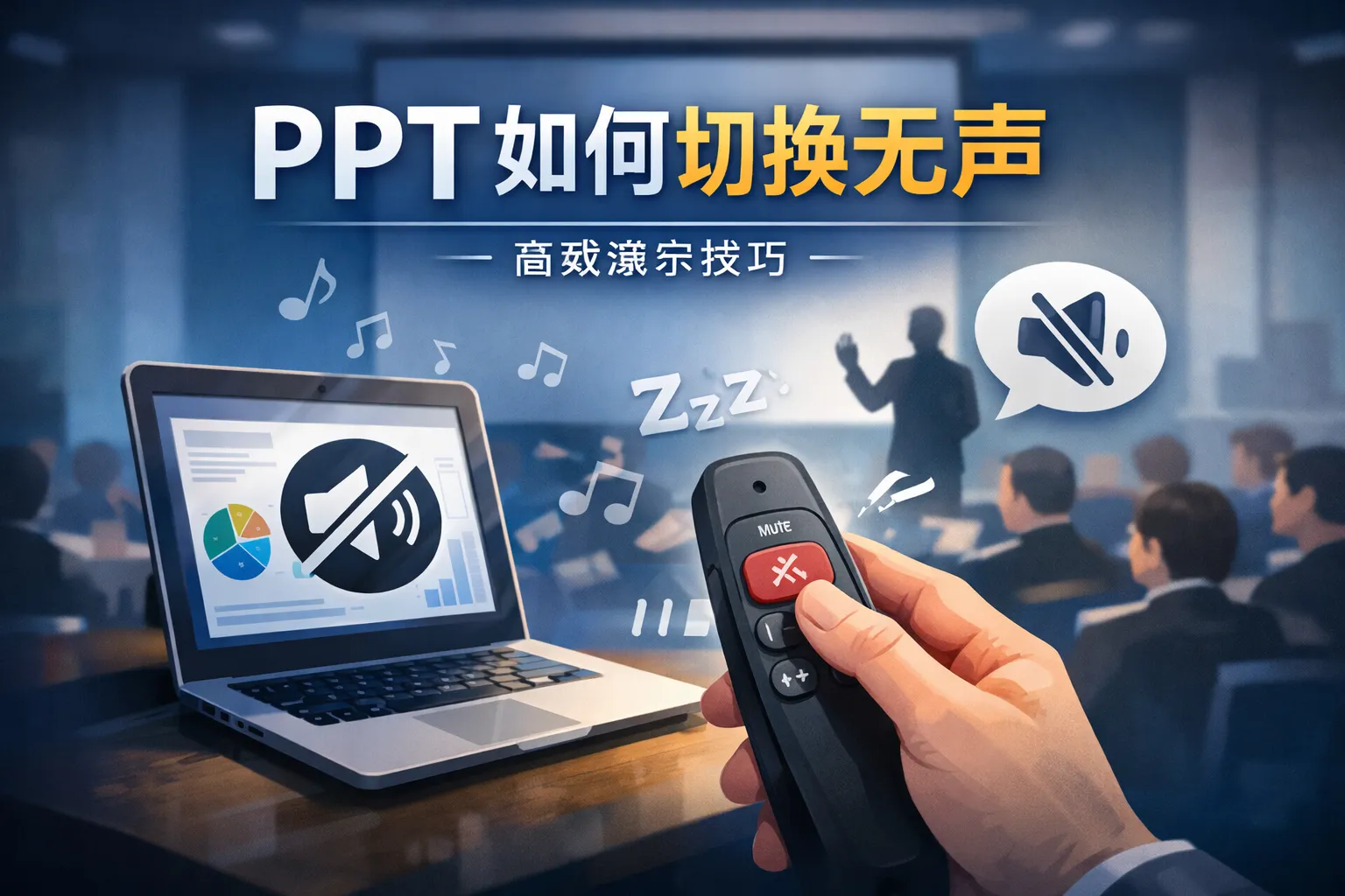 PPT如何切换无声