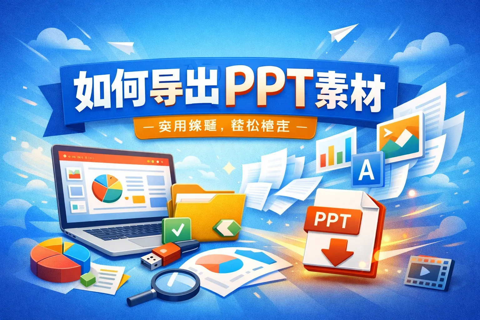 如何导出ppt素材