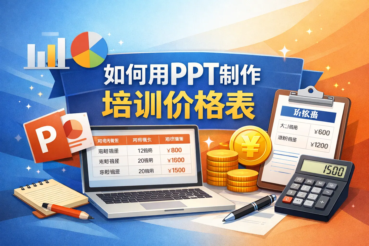 如何用ppt制作培训价格表