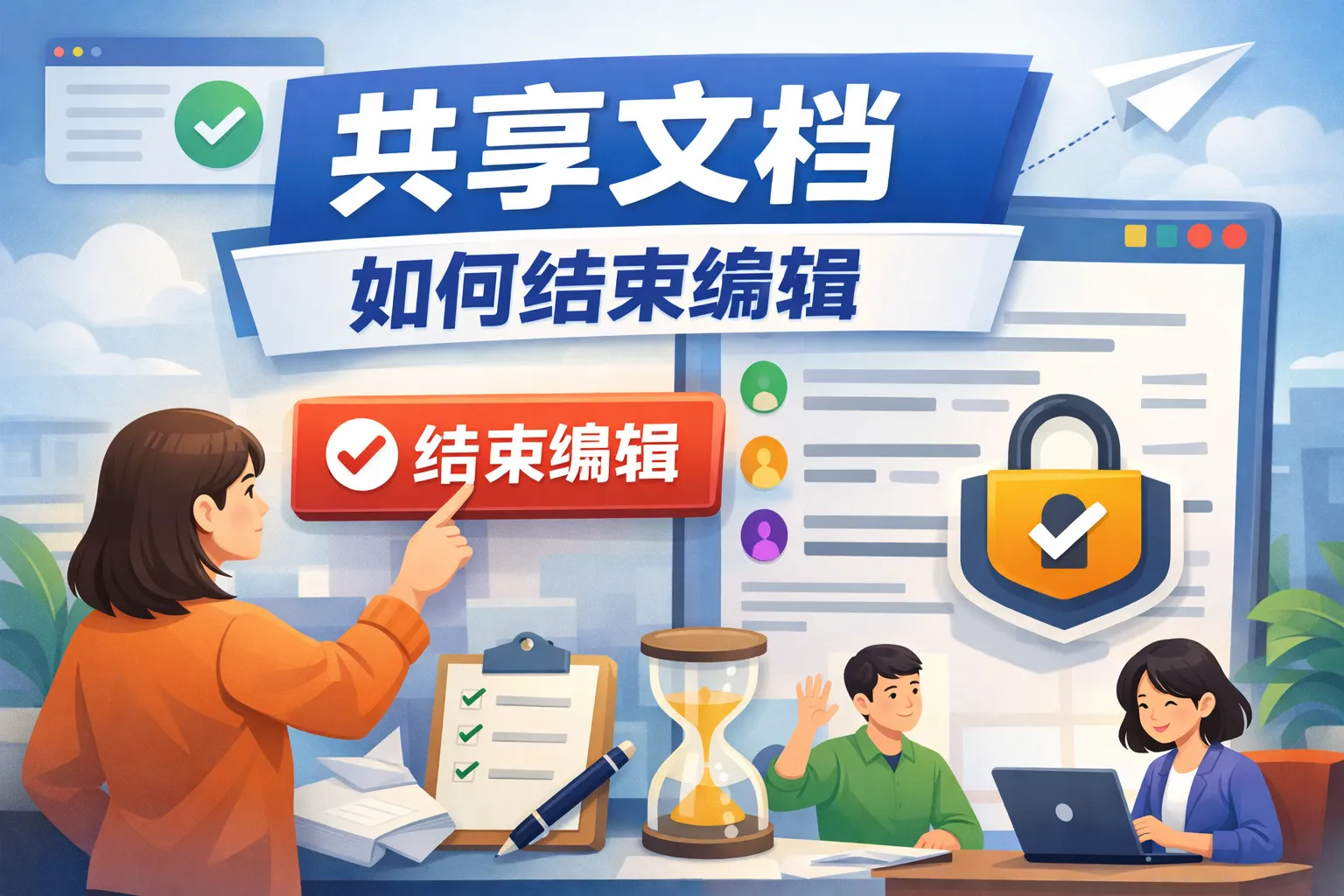 共享文档如何结束编辑