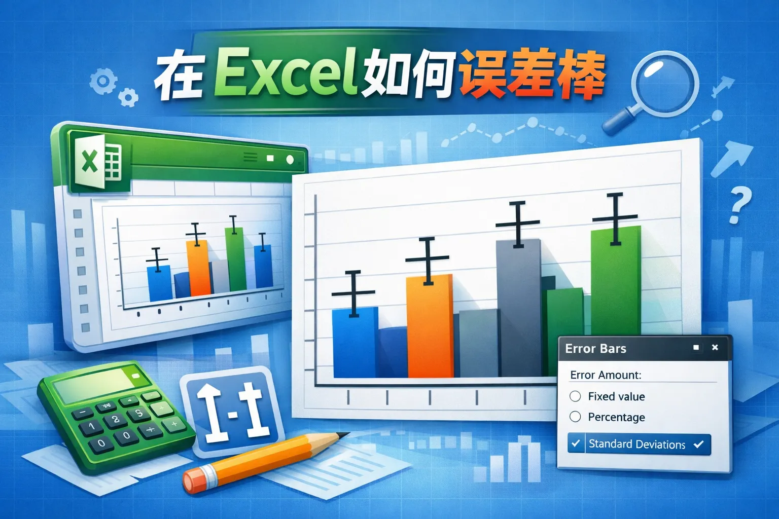 在excel如何添加误差棒