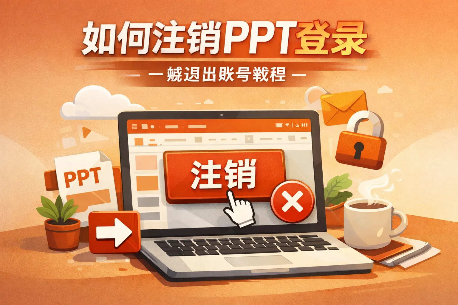 如何注销ppt登录