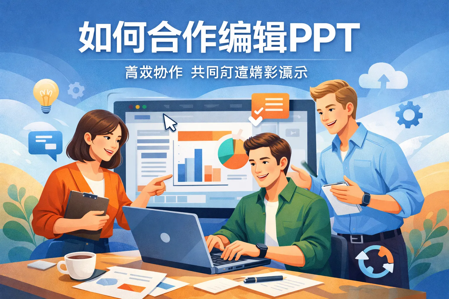 如何合作编辑ppt