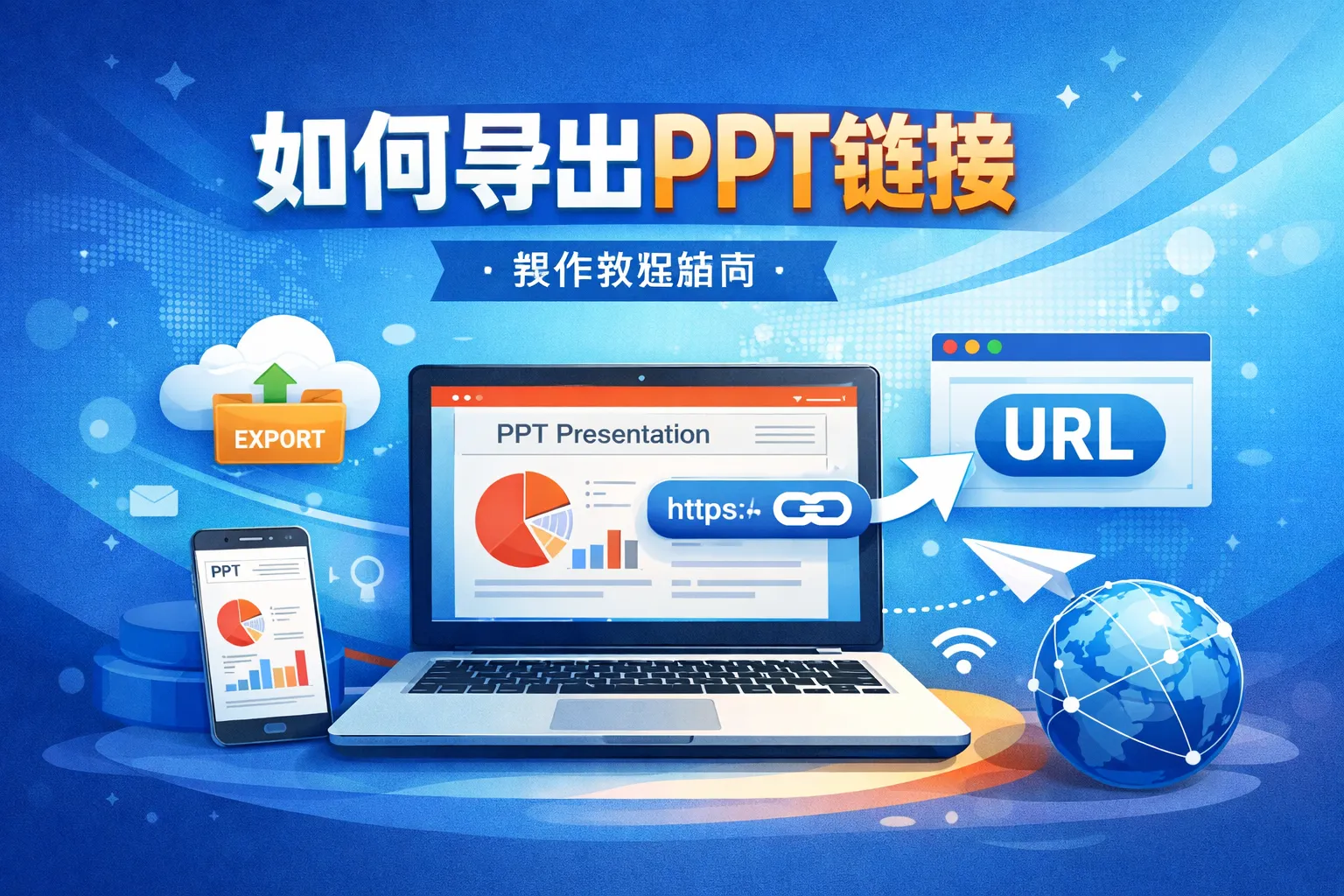 如何导出ppt链接