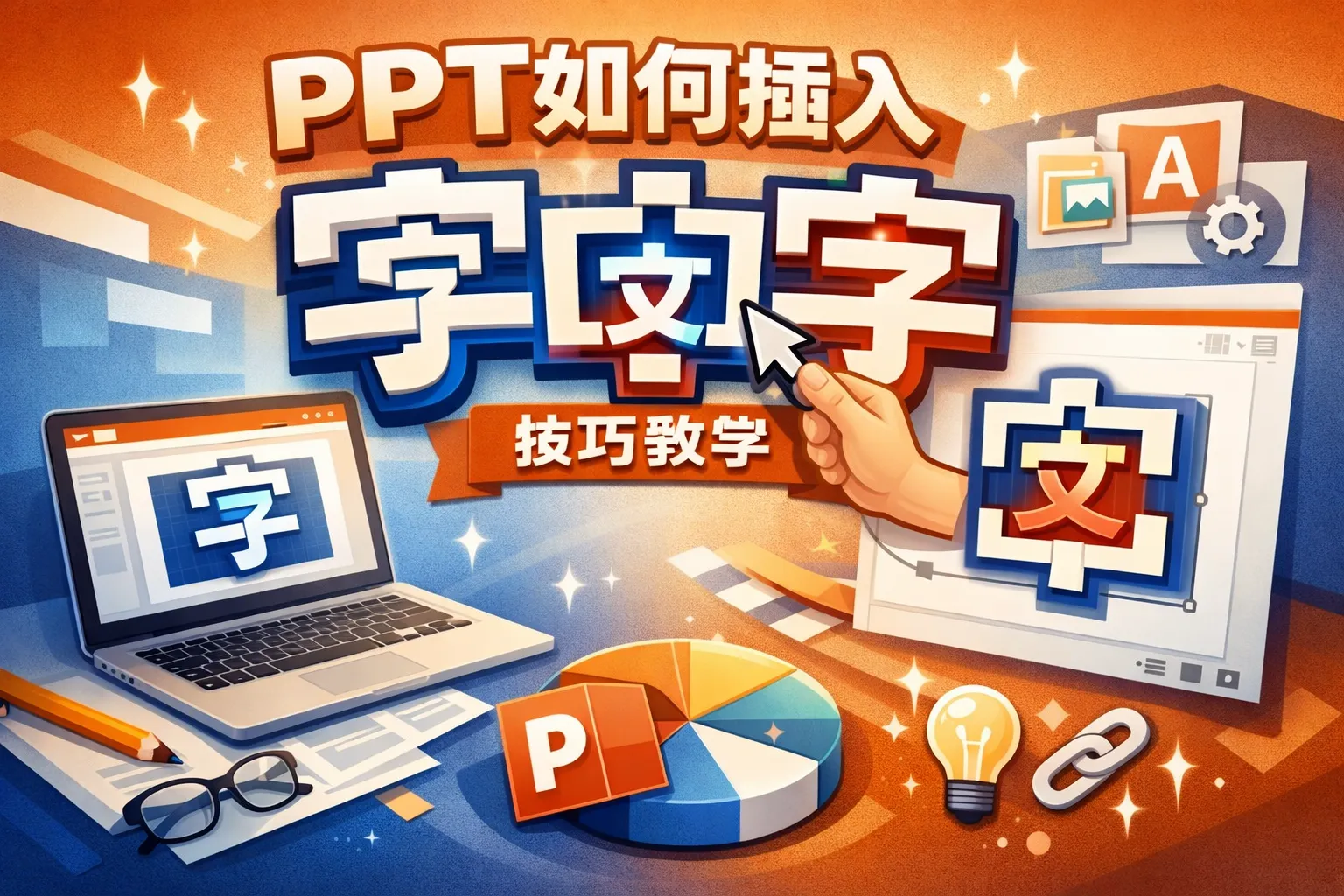 ppt如何插入字中字