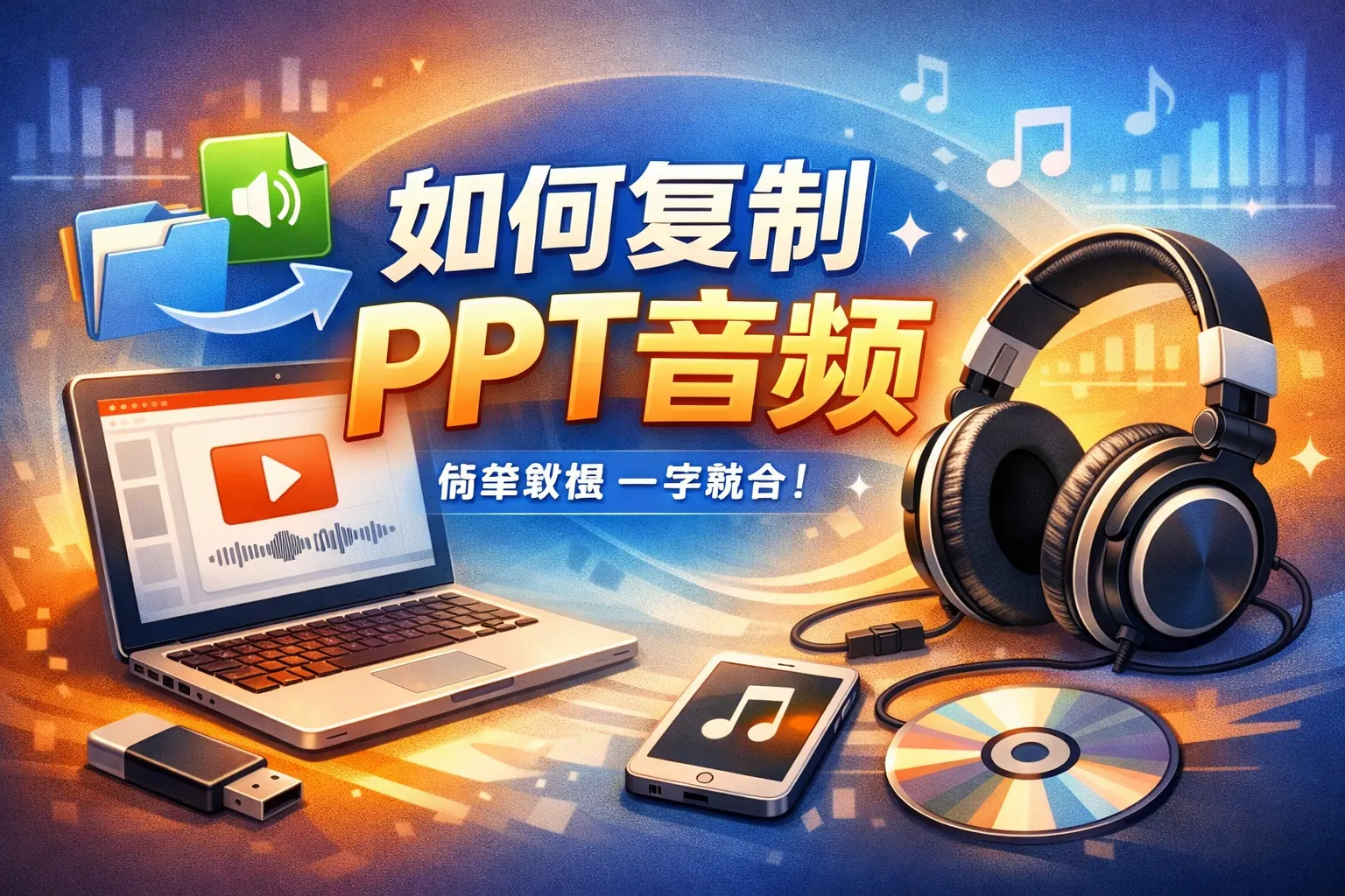 如何复制ppt音频