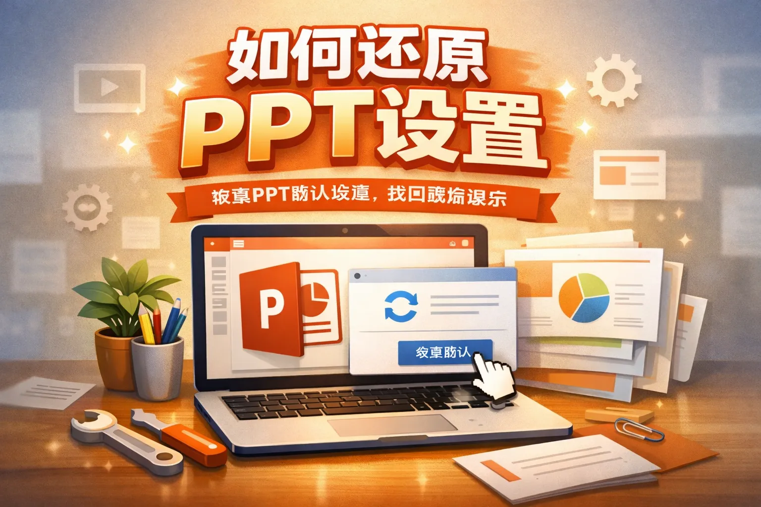 如何还原ppt设置