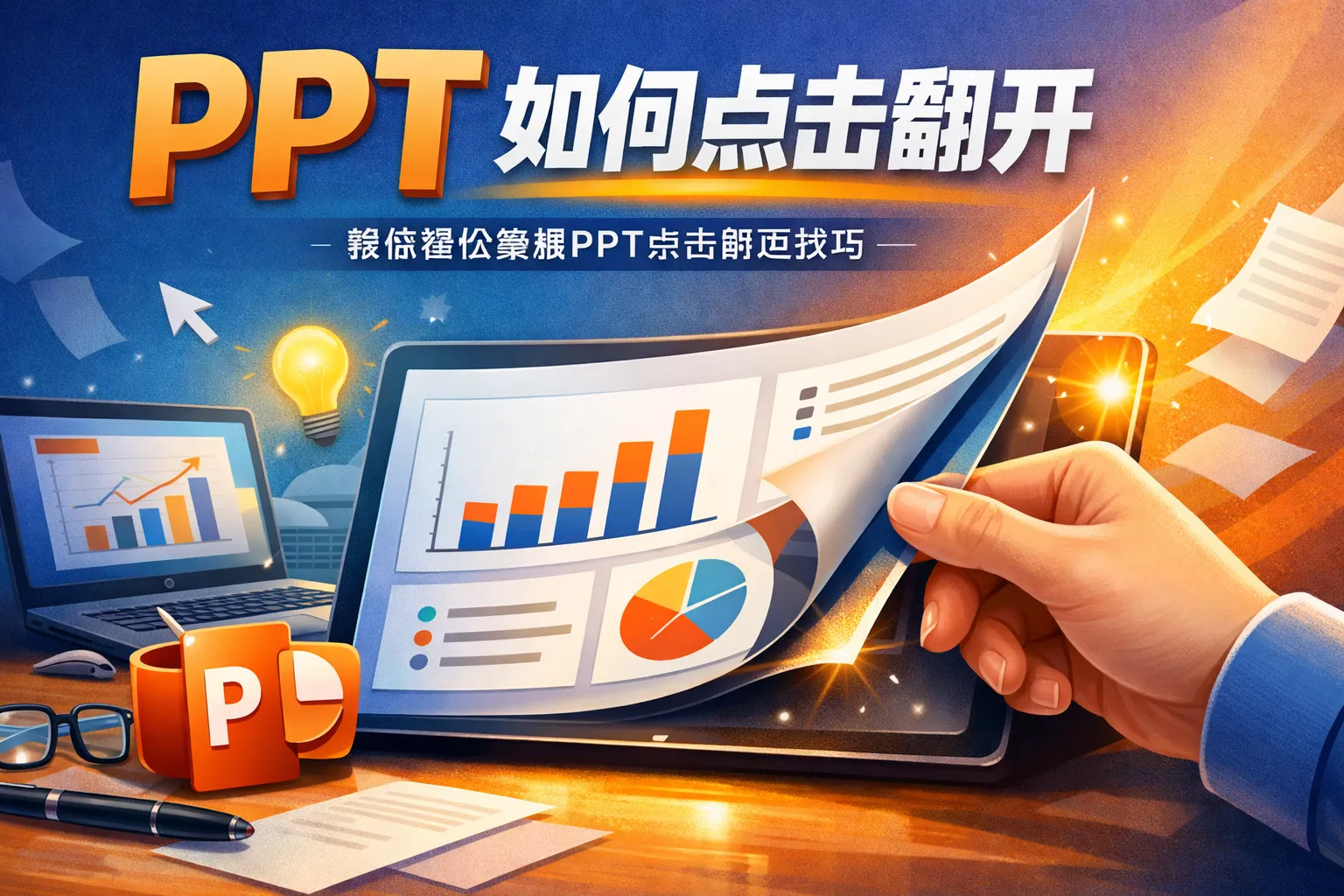 ppt如何点击翻开