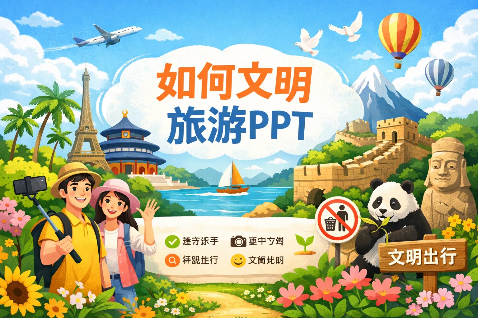 如何文明旅游ppt