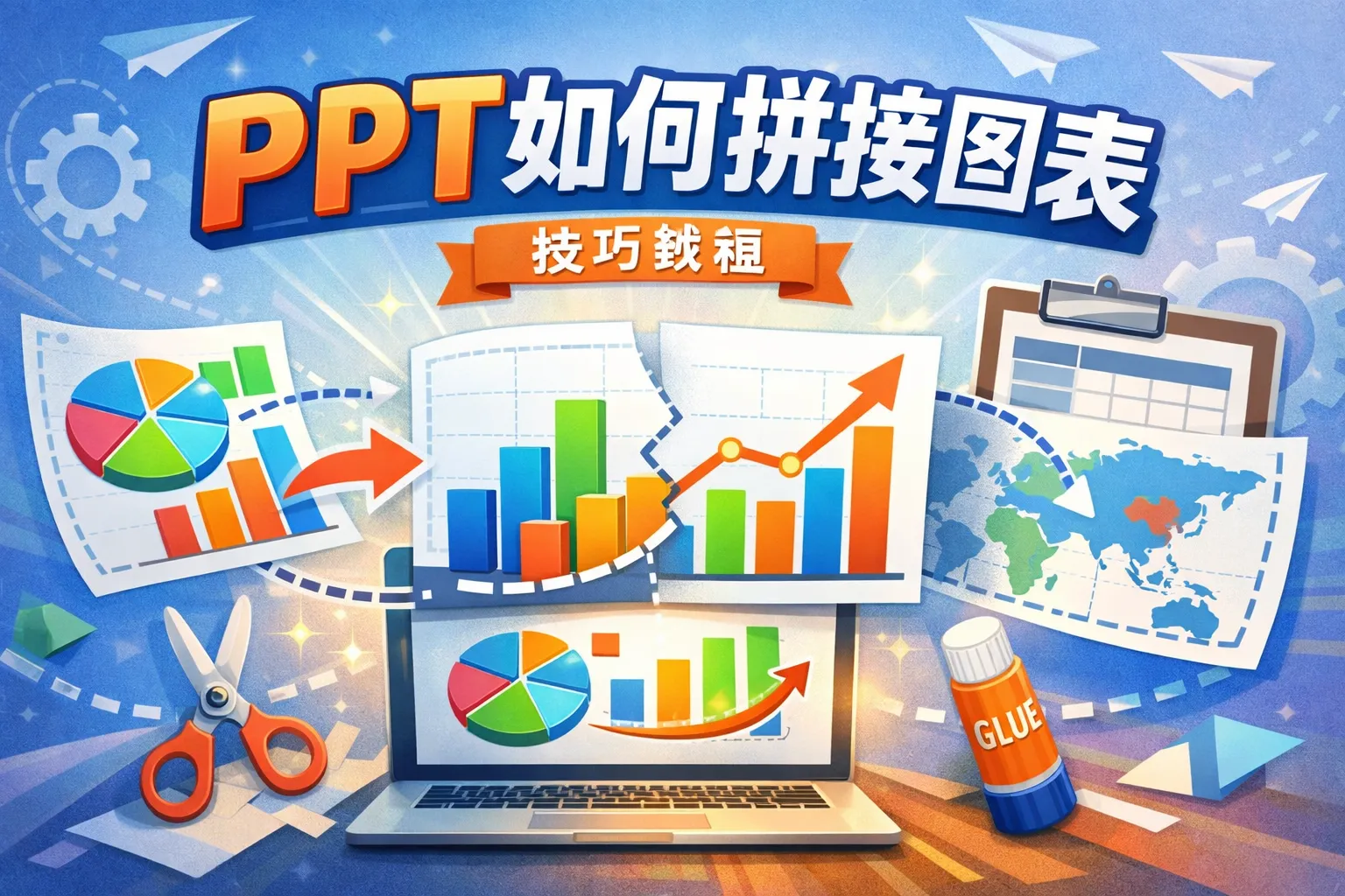 ppt如何拼接图表