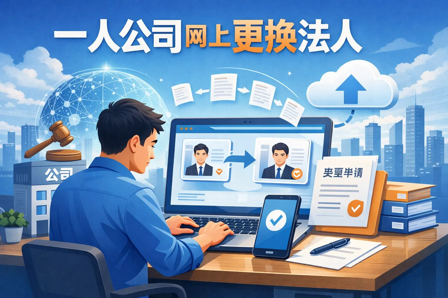 一人公司网上更换法人