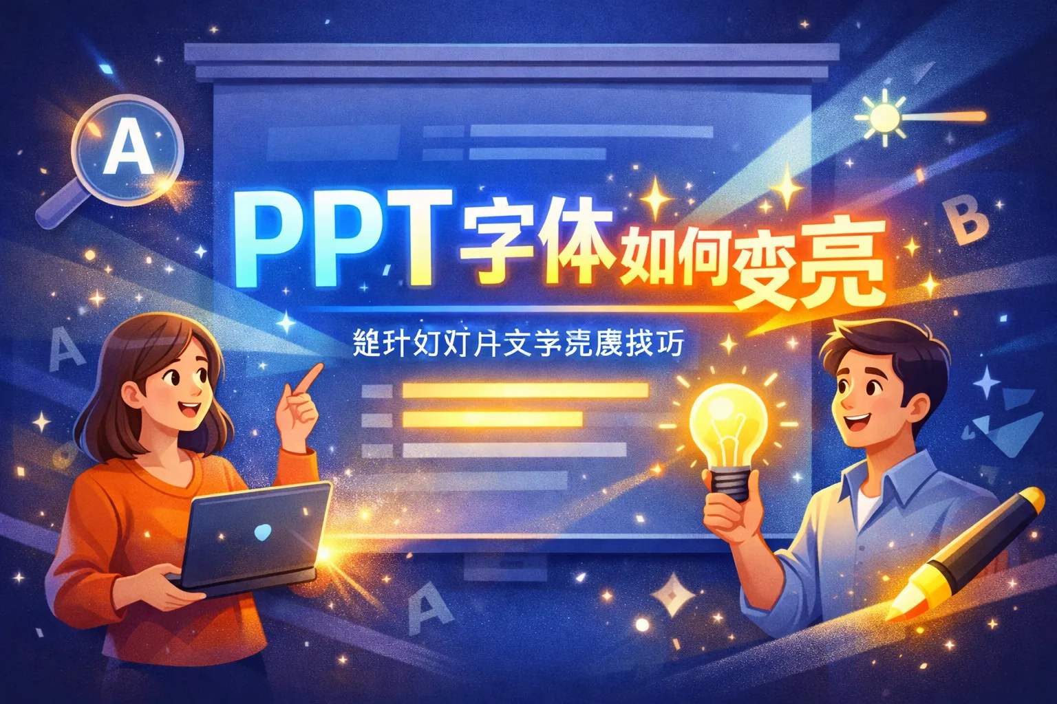 ppt字体如何变亮