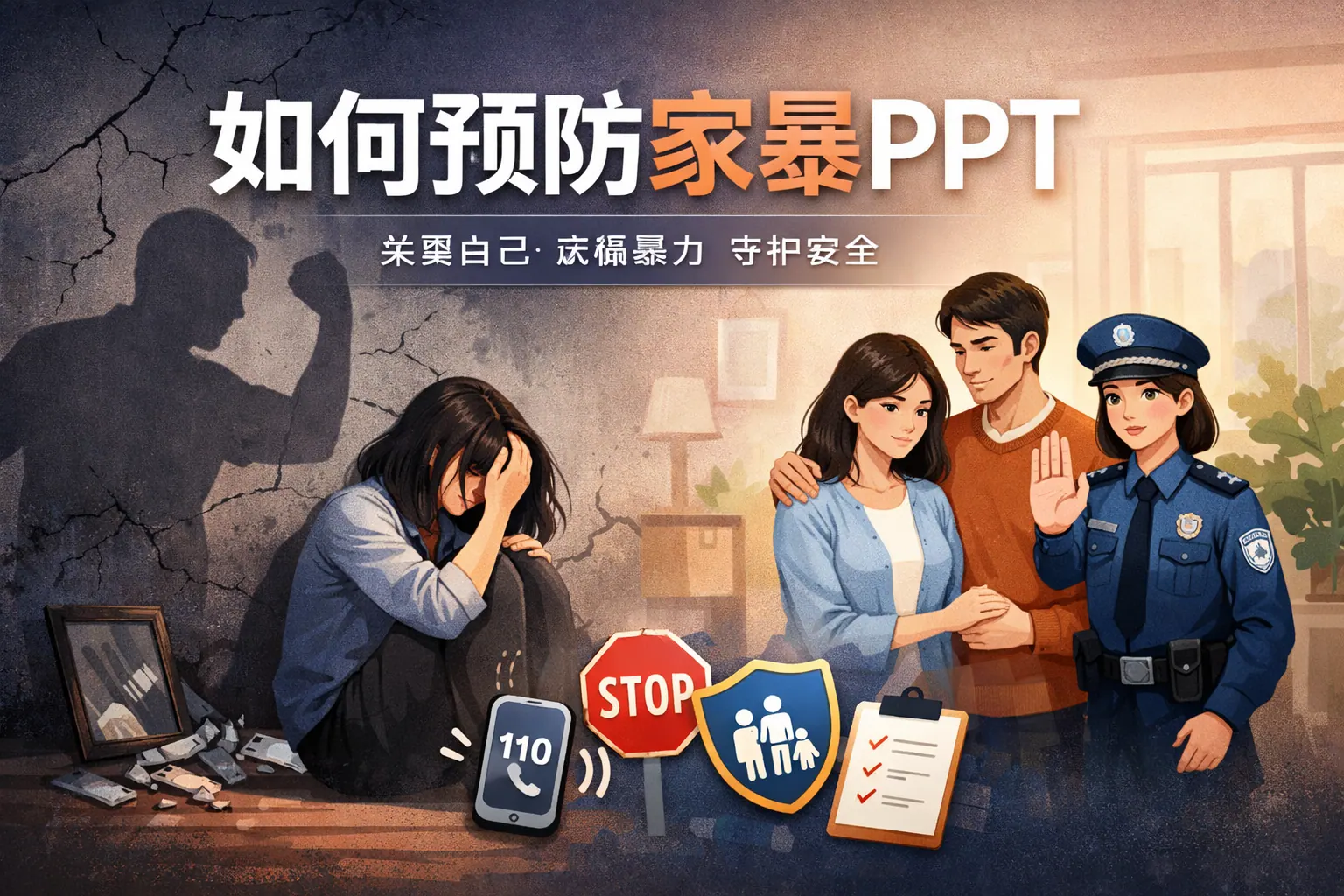 如何预防家暴PPT