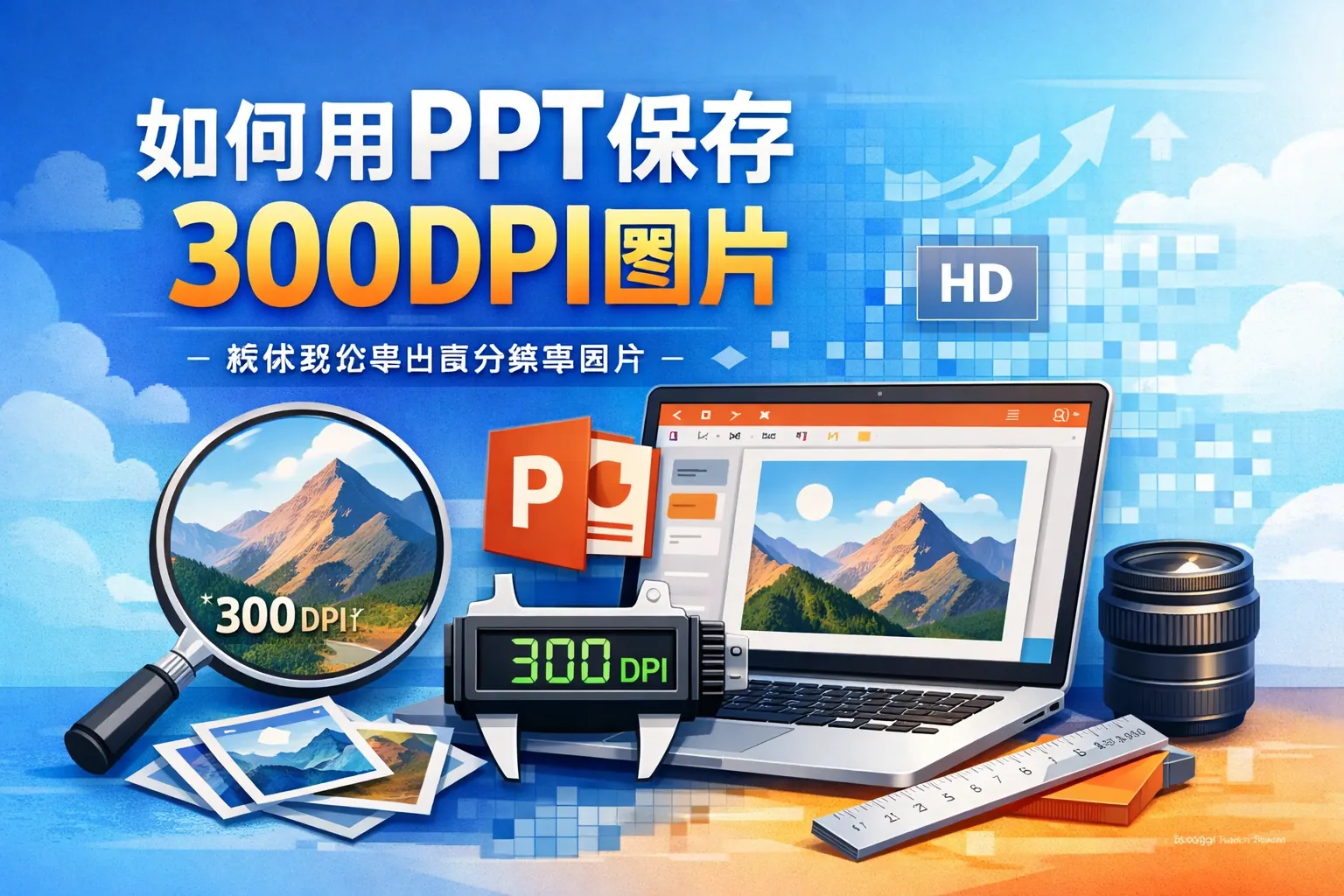 如何用ppt保存300dpi图片