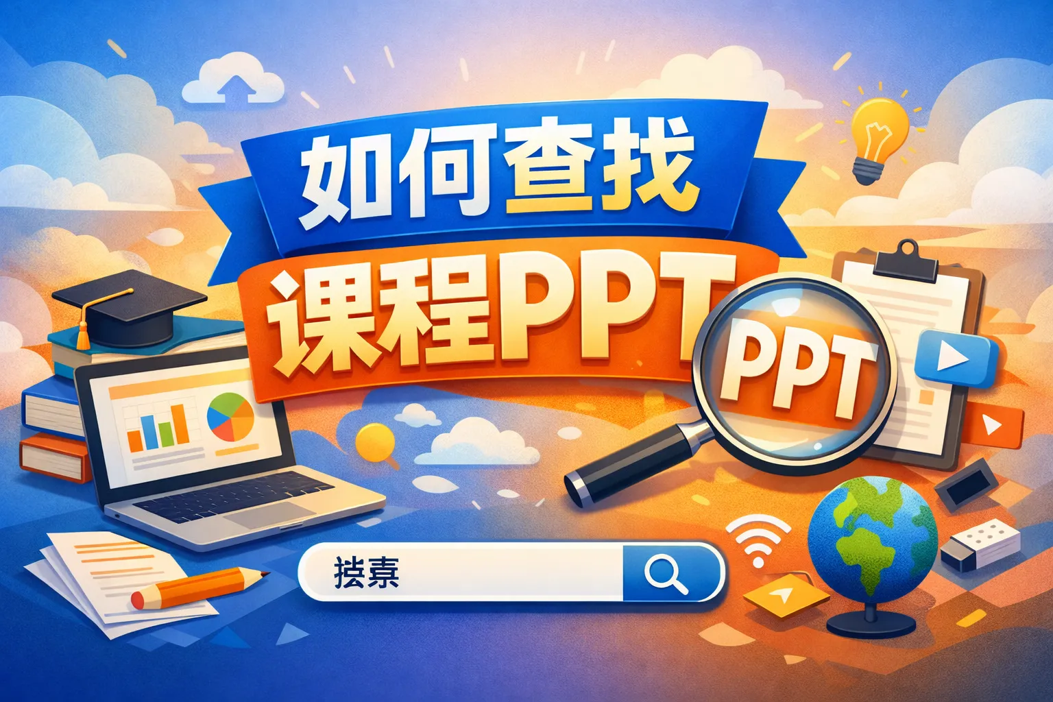 如何查找课程ppt