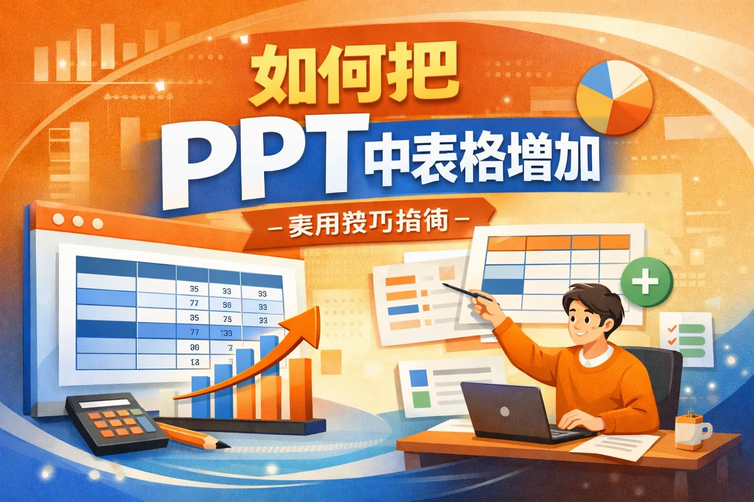 如何把ppt中表格增加