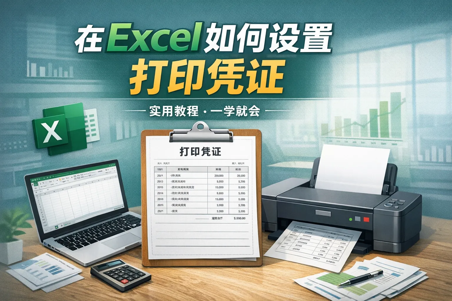 在excel如何设置打印凭证