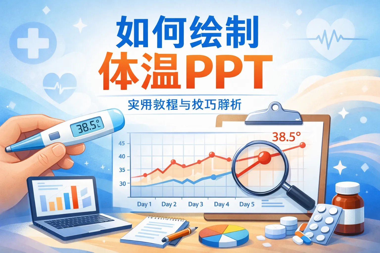 如何绘制体温ppt