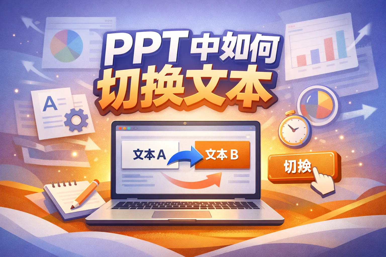 ppt中如何切换文本