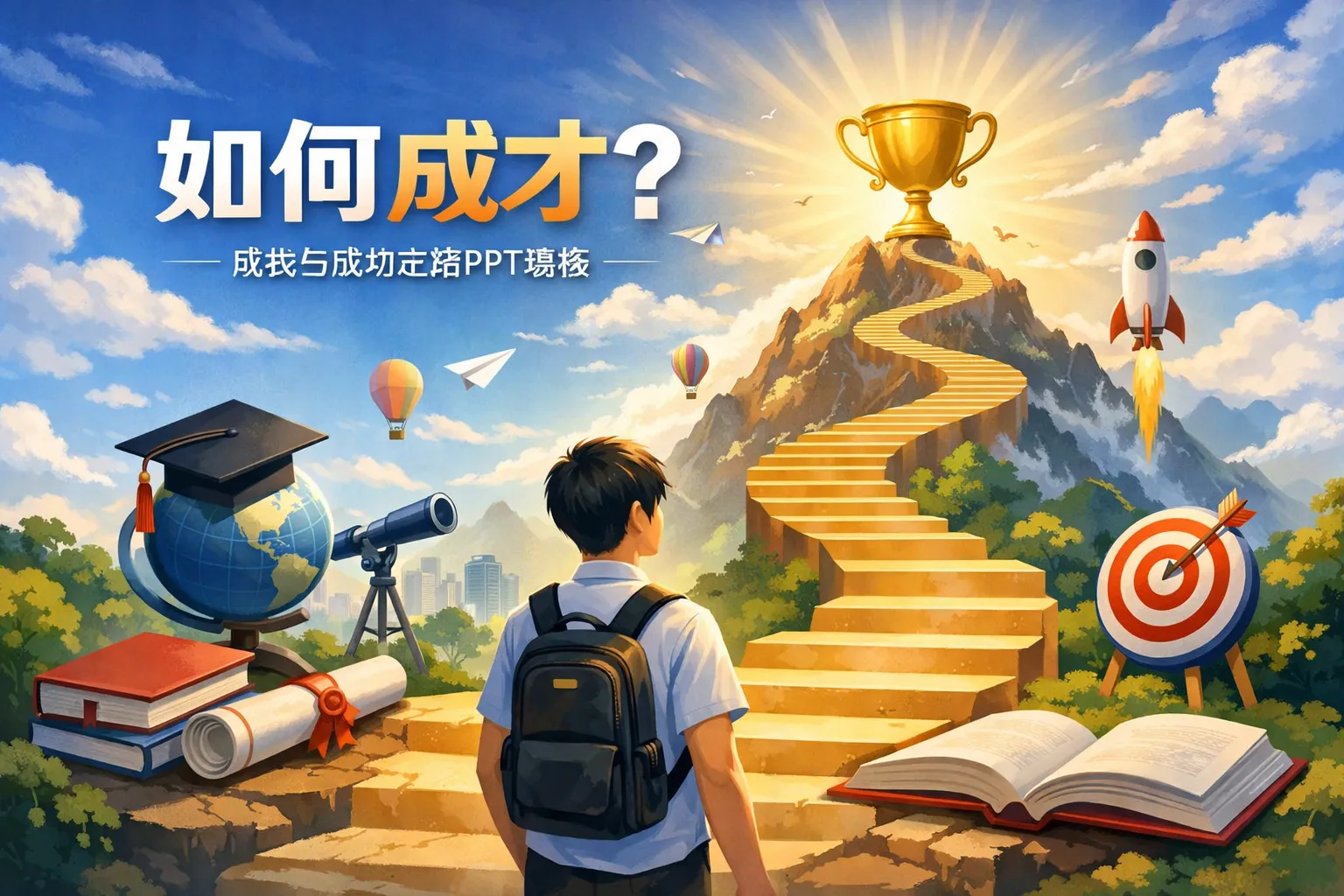 如何成才ppt模板