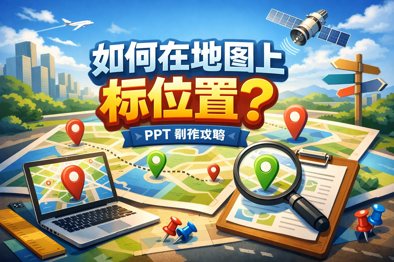 做ppt如何在地图上标位置
