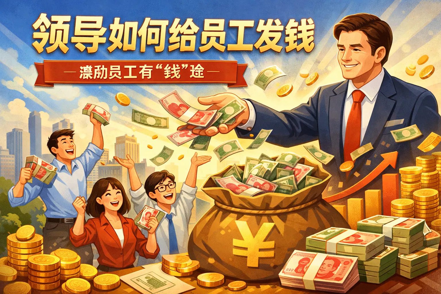 领导如何给员工发钱的