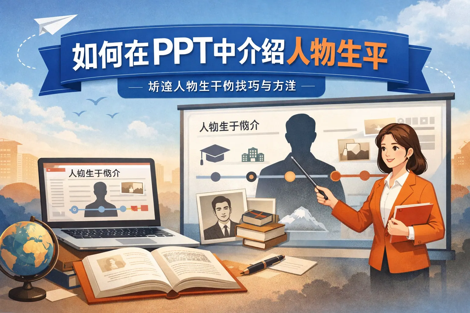 如何在ppt中介绍人物生平
