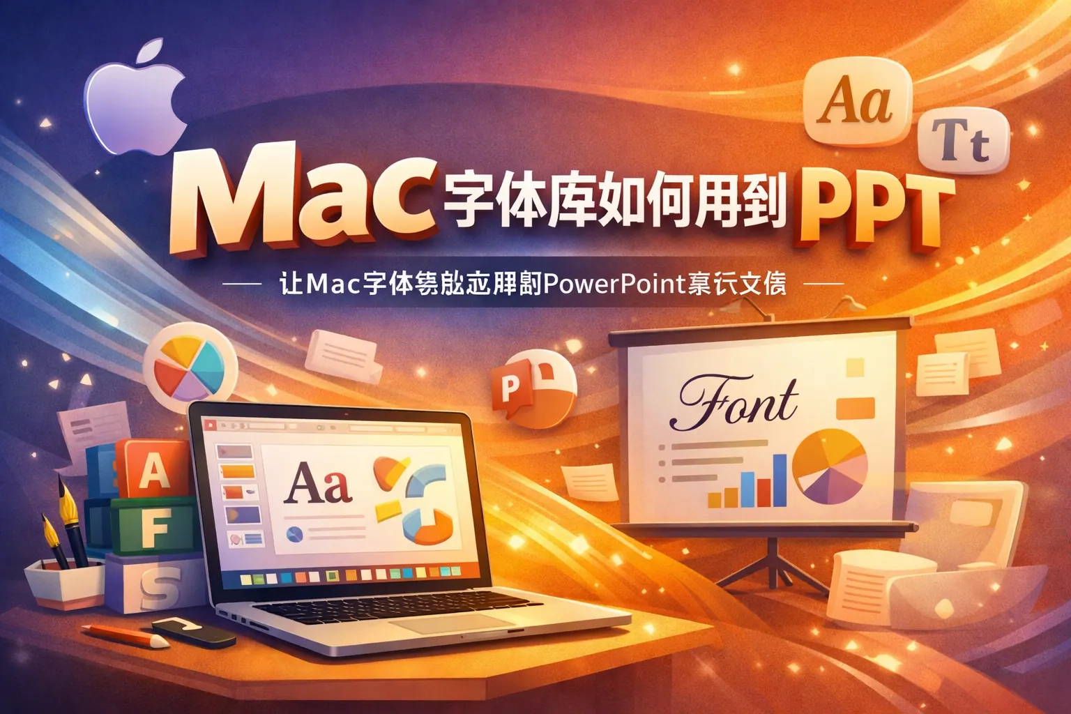 mac字体库如何用到ppt