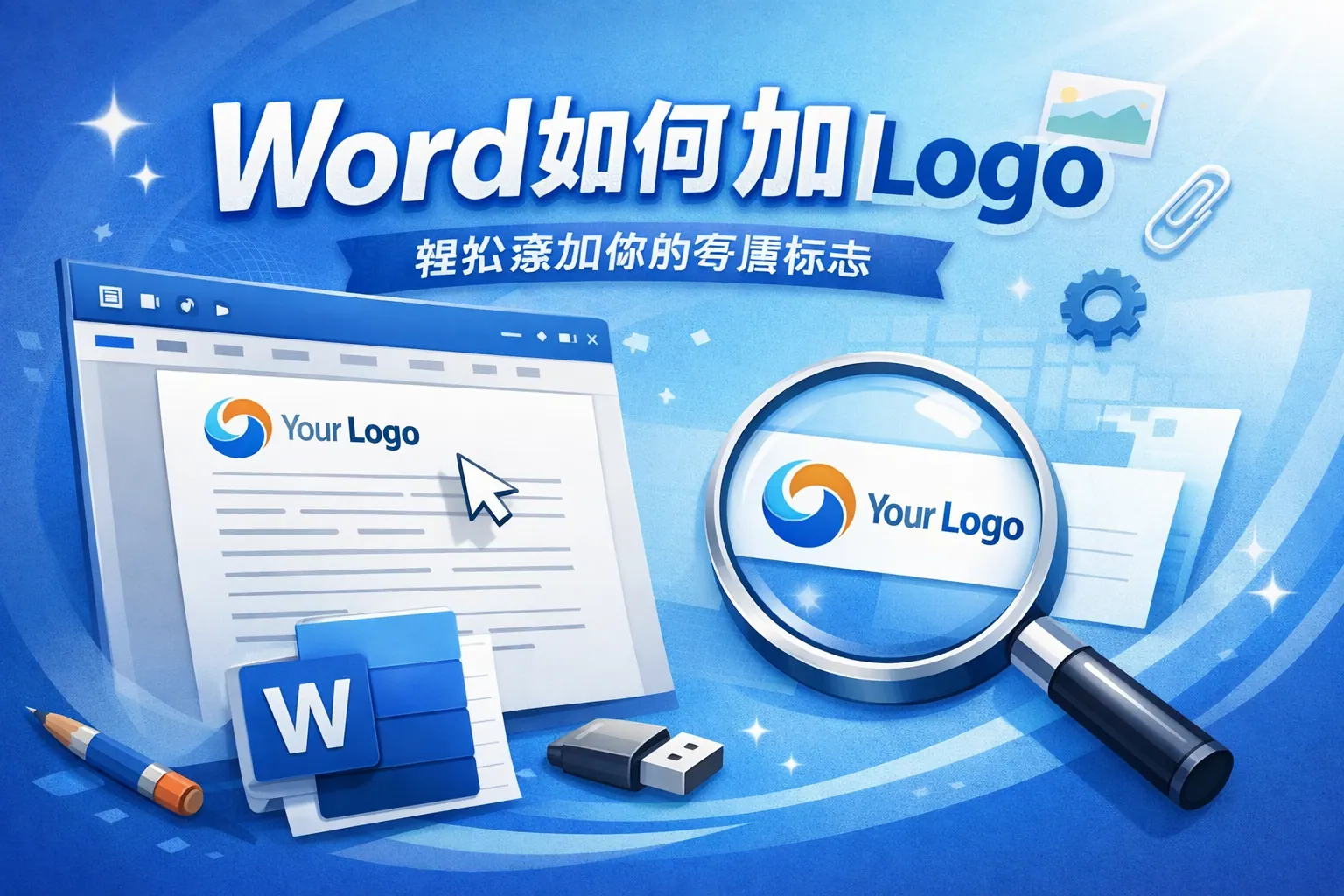 word如何加logo