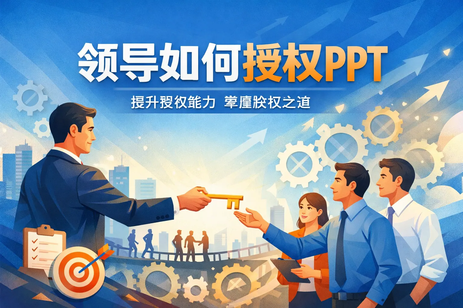 领导如何授权ppt