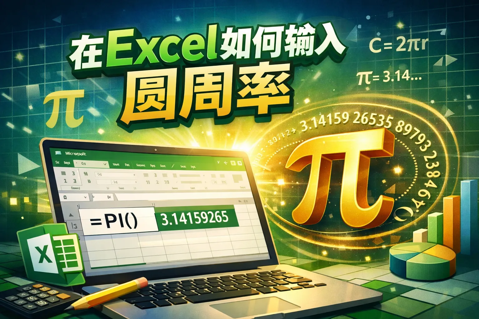 在excel如何输入圆周率