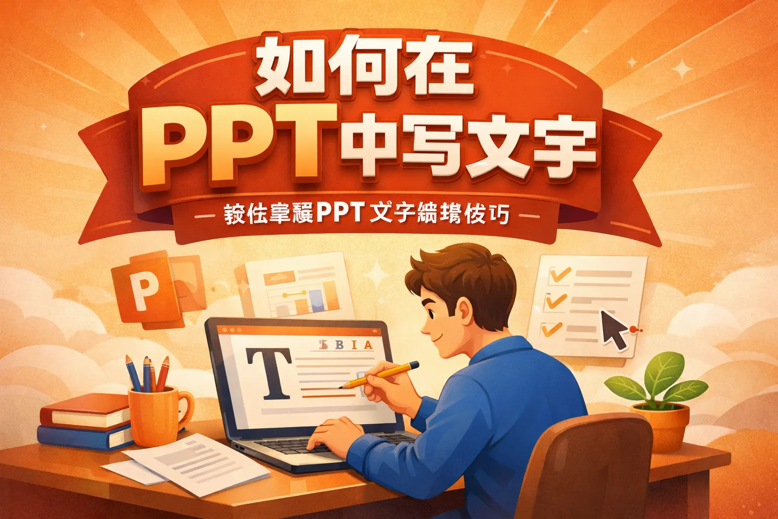 如何在ppt中写文字