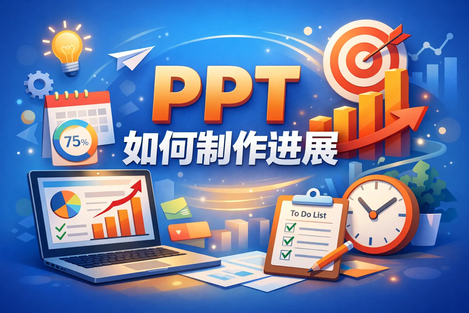 ppt如何制作进展