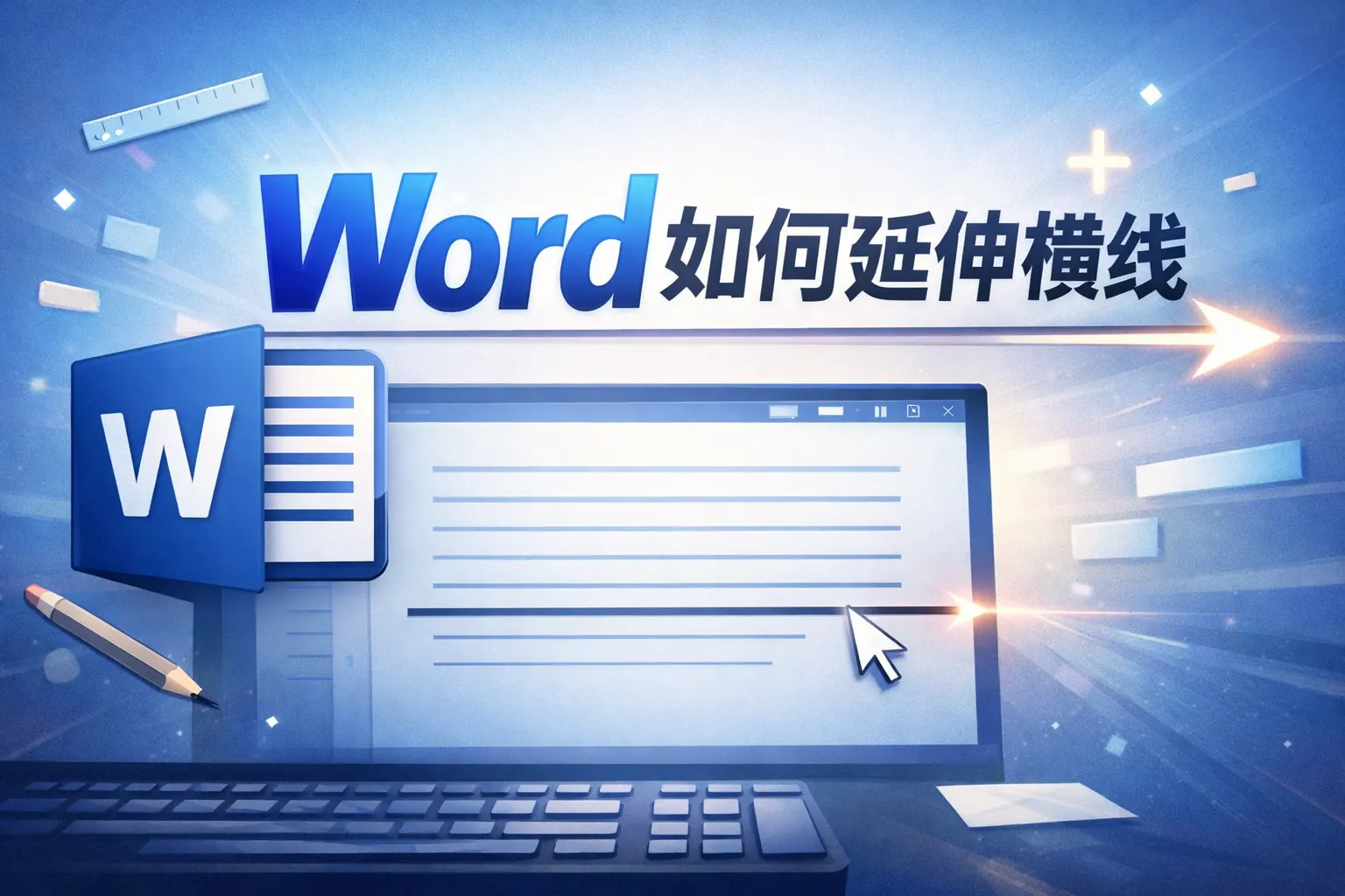word如何延伸横线