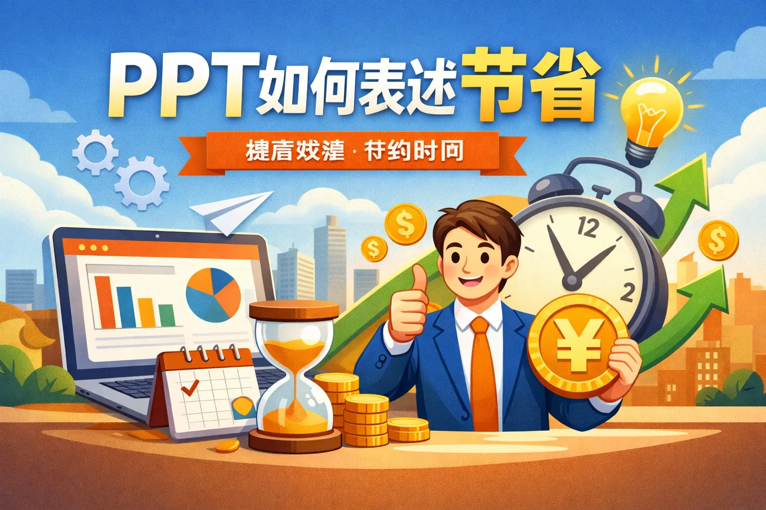 ppt如何表述节省